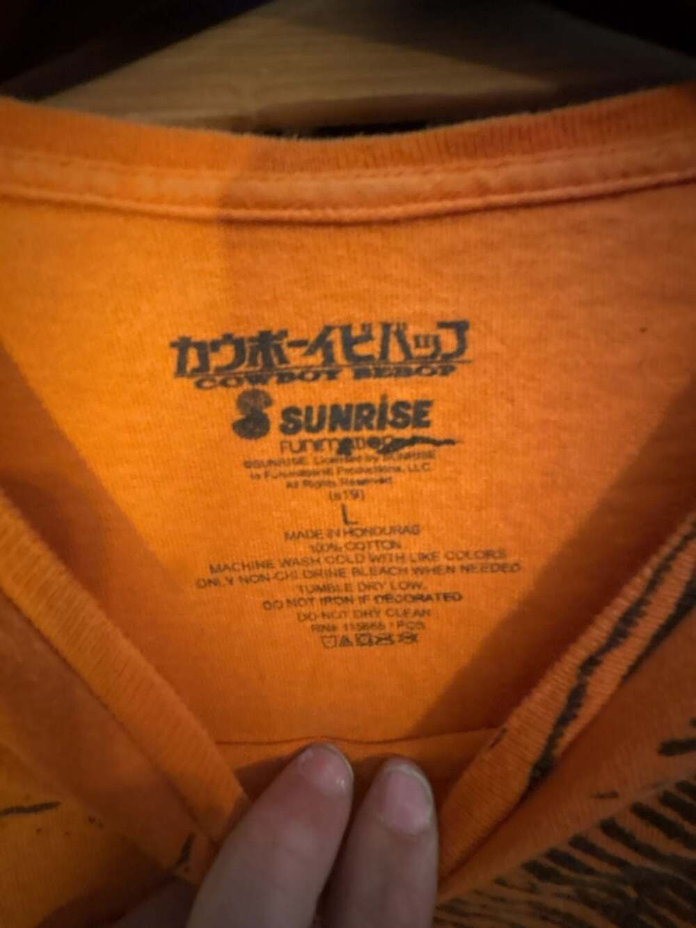 Cowboy Bebop Sunrise Anime Graphic Print Orange T-Shirt - Picture 2 of 6